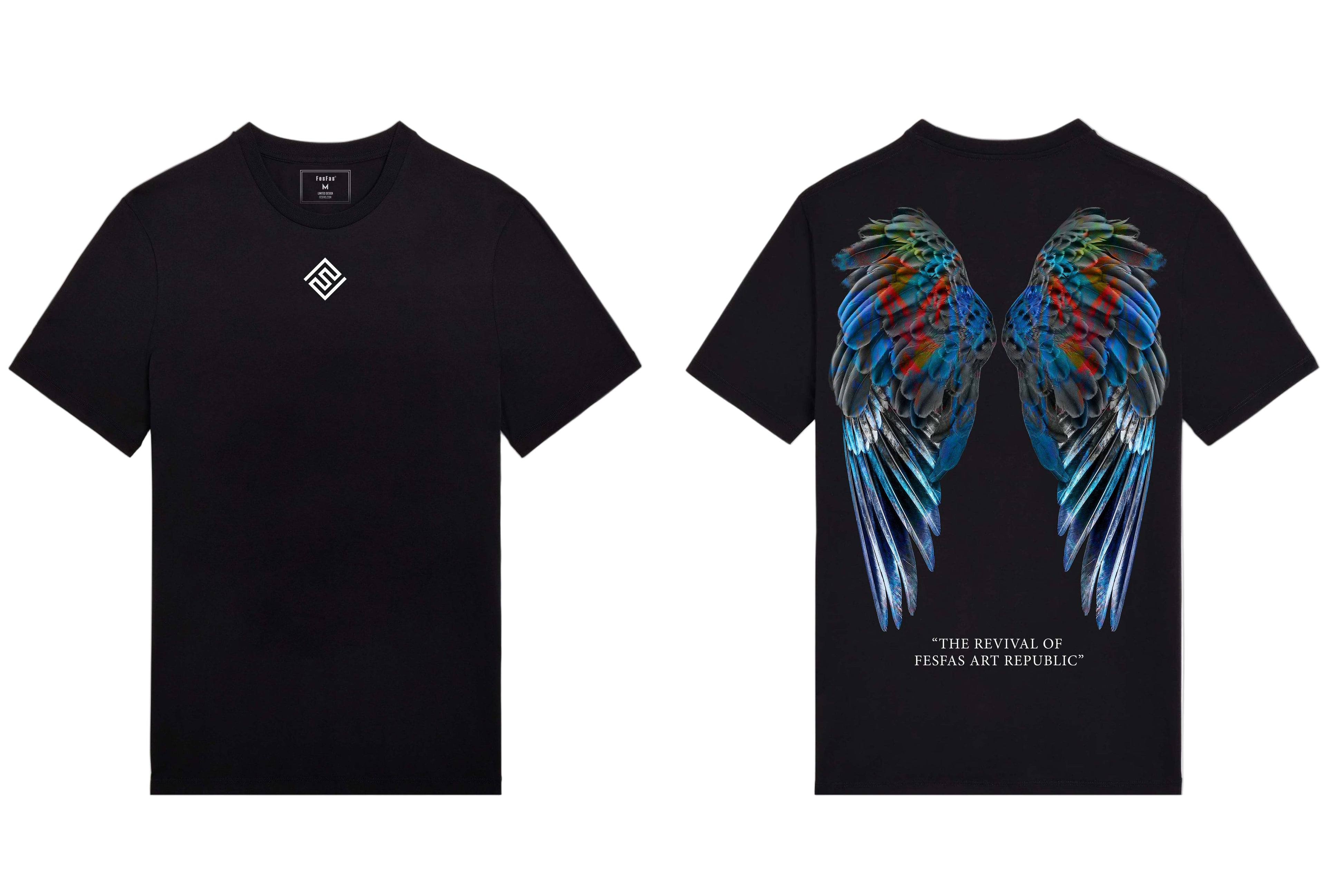 FesFas angel wings-print T-shirt | Black | Men