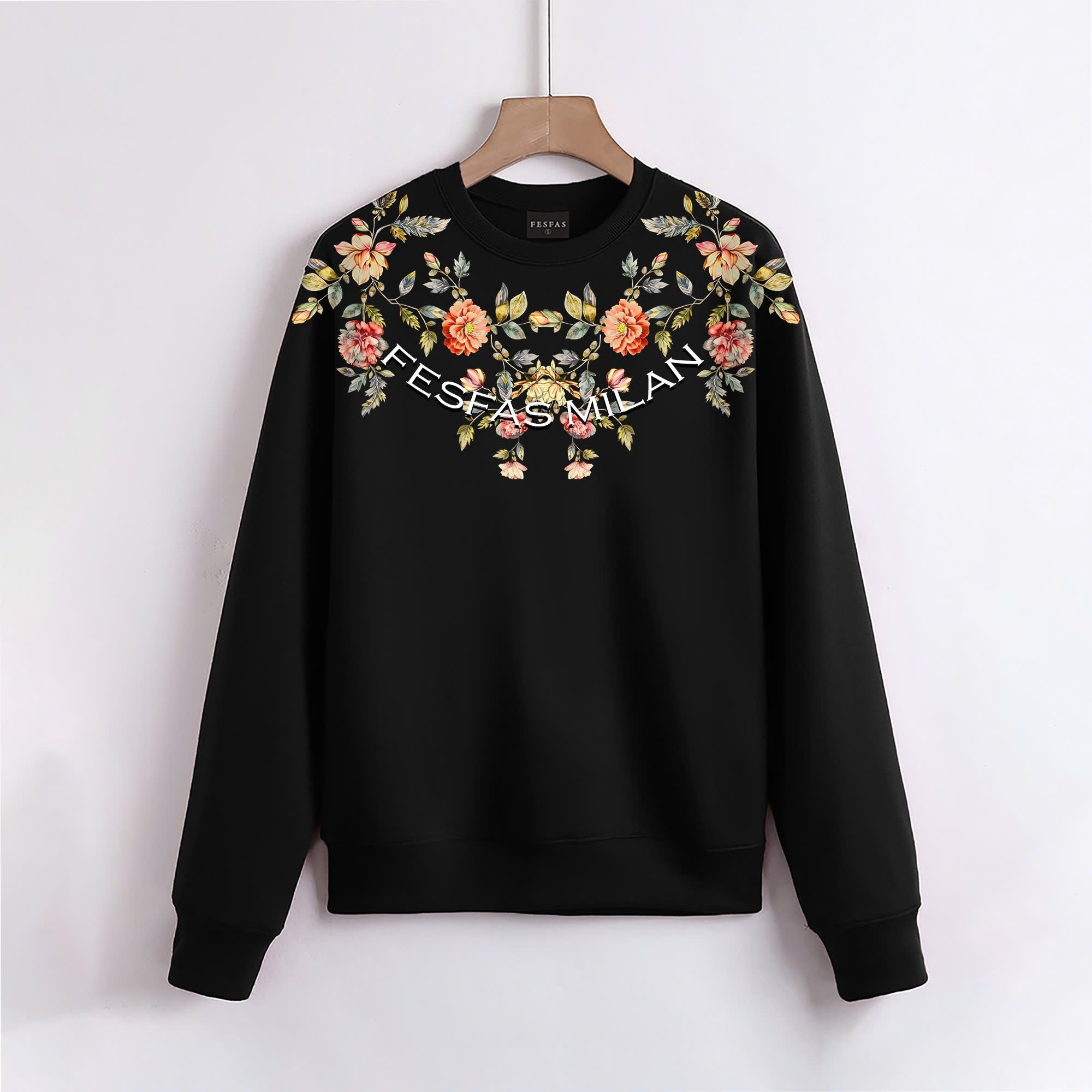 FesFas Flower-print Sweatshirt | Black