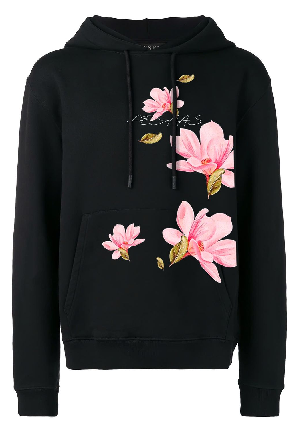 FesFas flower-print Hoodie | Black