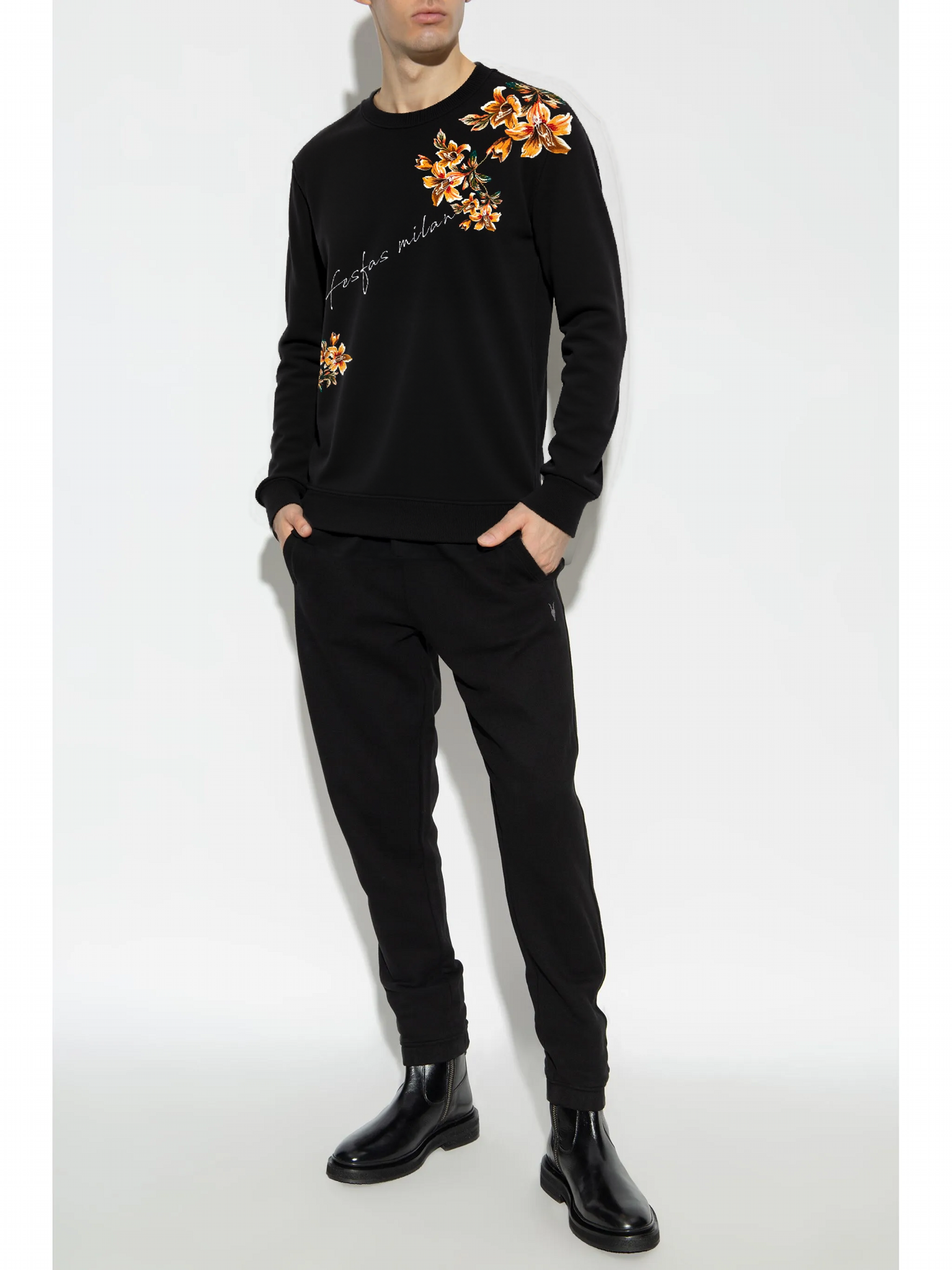 FesFas Flower-print Sweatshirt | Black