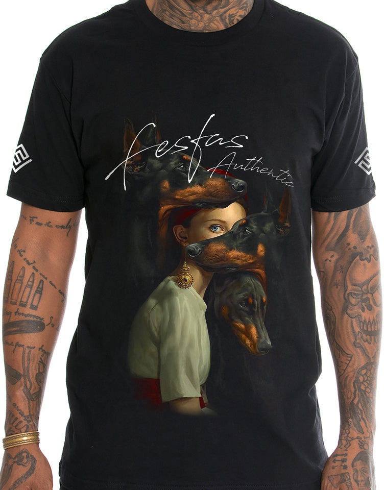 FesFas friendship-print T-shirt | Black