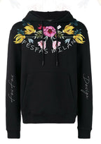 FesFas flower-print Hoodie | Black