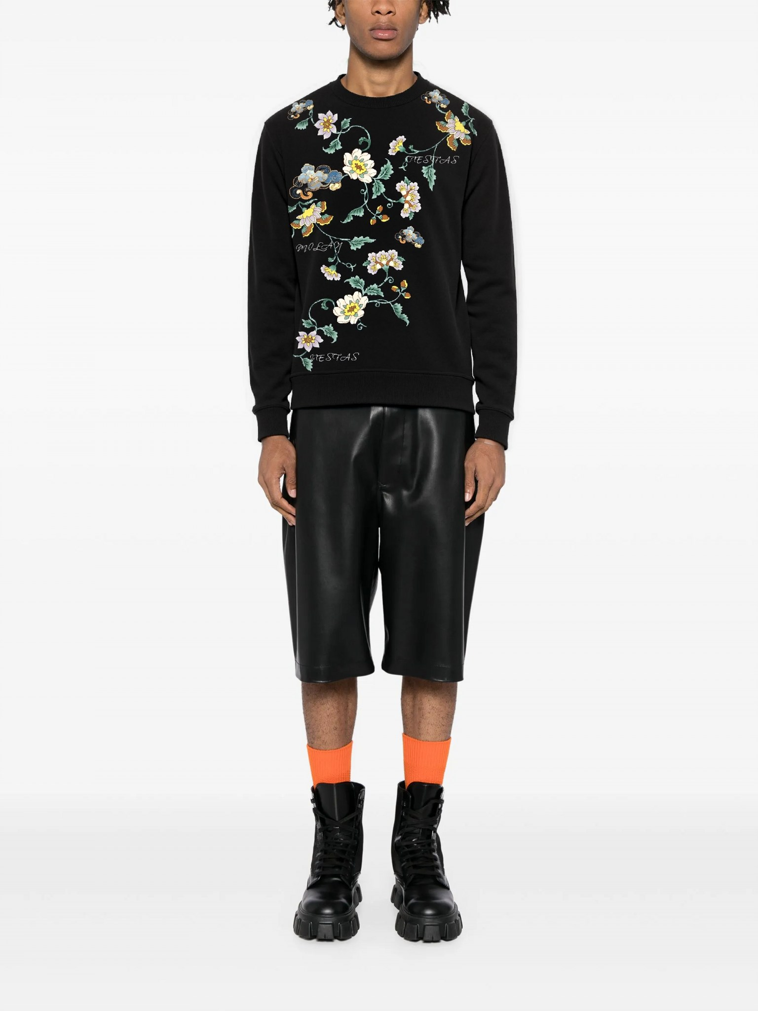 FesFas Flower-print Sweatshirt | Black