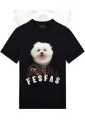 FesFas Dog-print T-shirt | Black