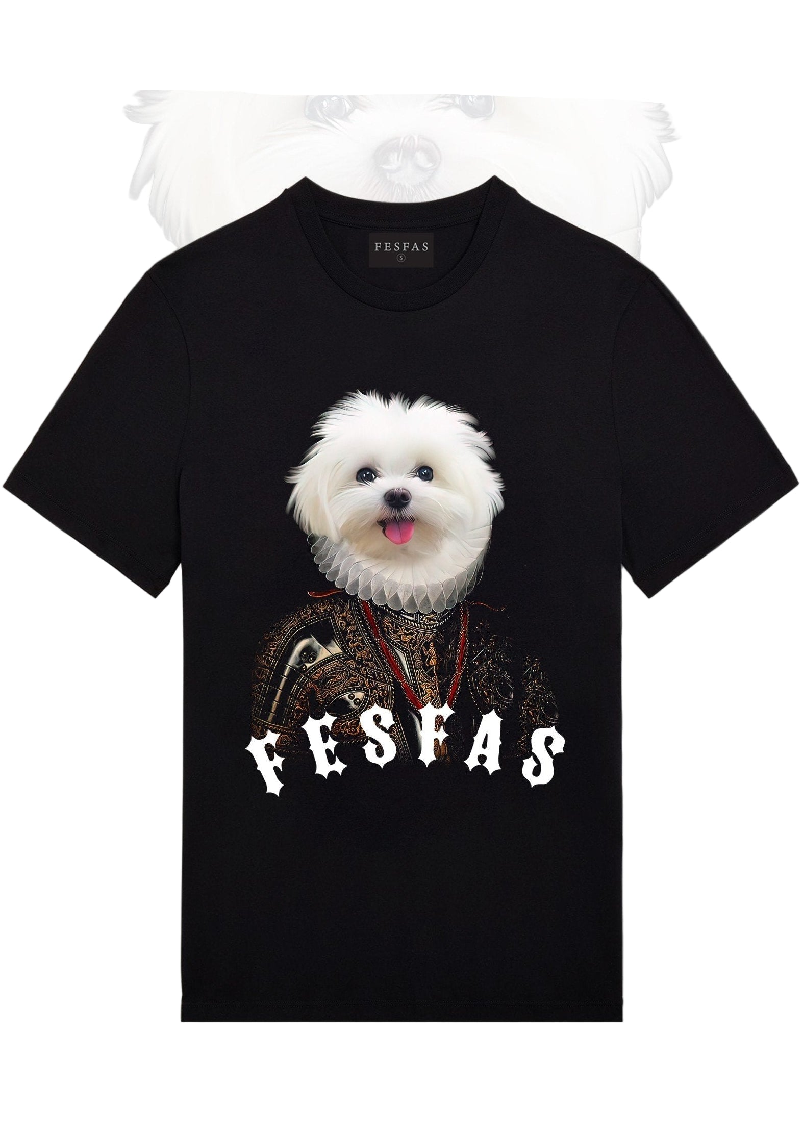 FesFas Dog-print T-shirt | Black