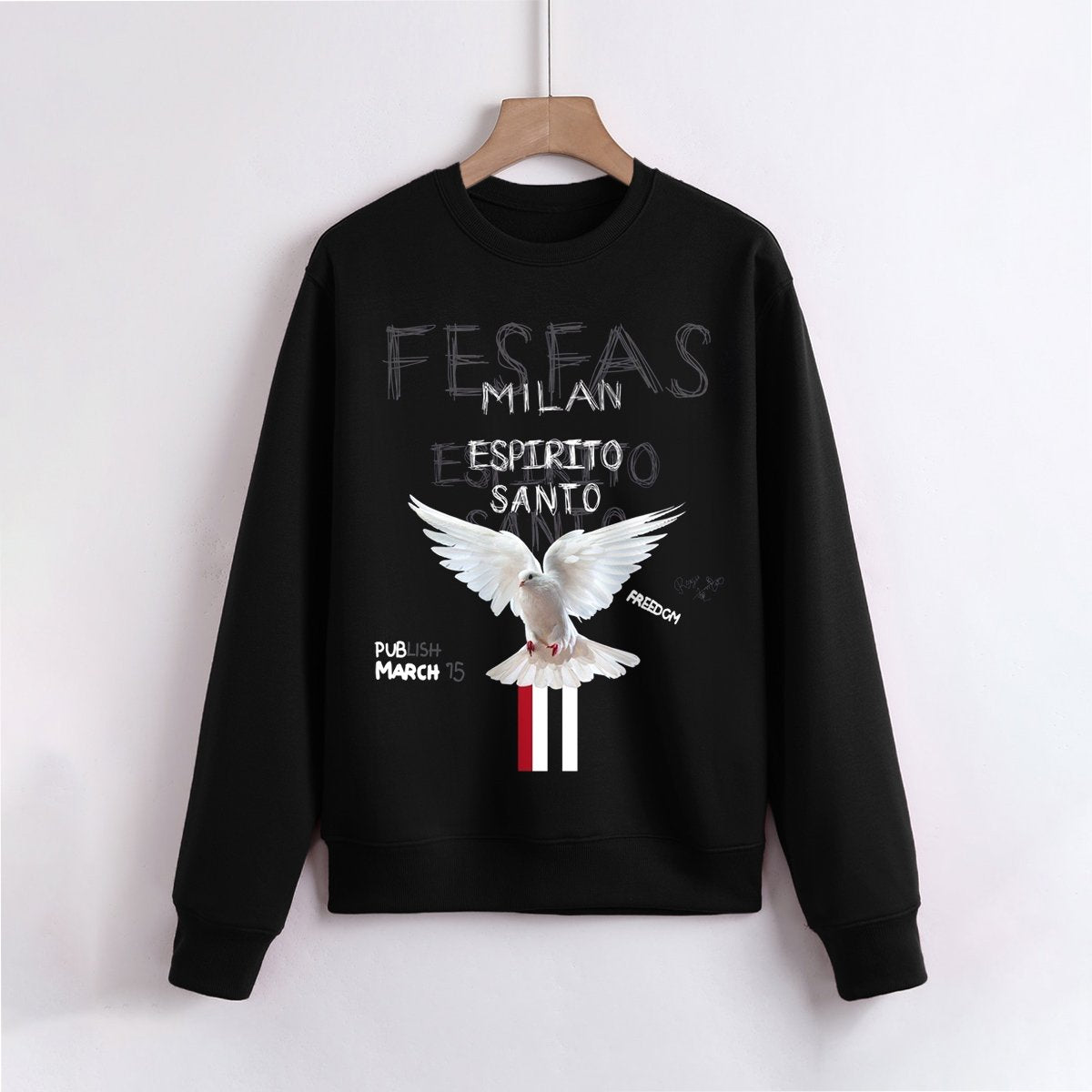 FesFas Dove-print Sweatshirt | Black