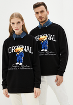 FesFas Bear-print Sweatshirt Set | Black