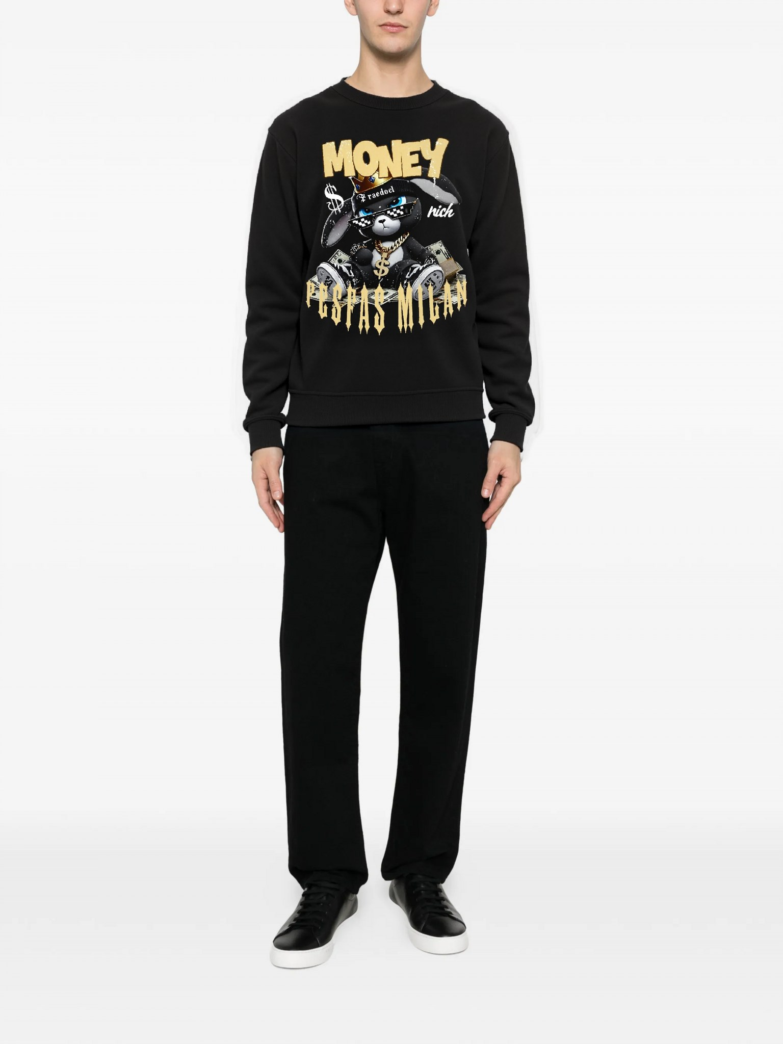 FesFas bunny-print Sweatshirt | Black