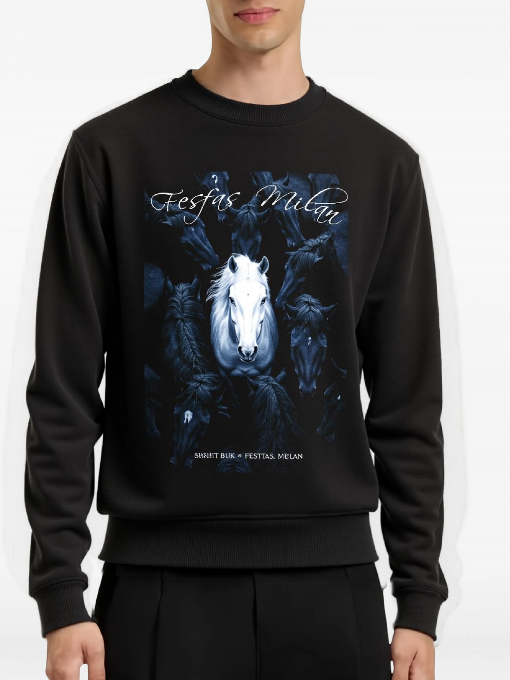 FesFas horse-print Sweatshirt | Black | Men