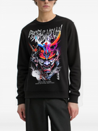 FesFas samurai-print Sweatshirt | Black