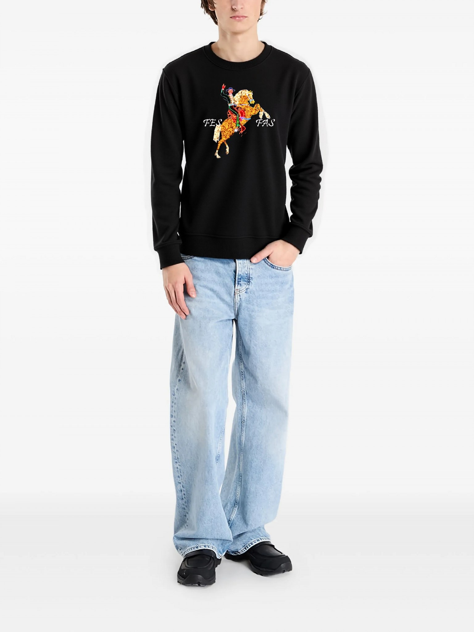 FesFas graphic-print Sweatshirt | Black