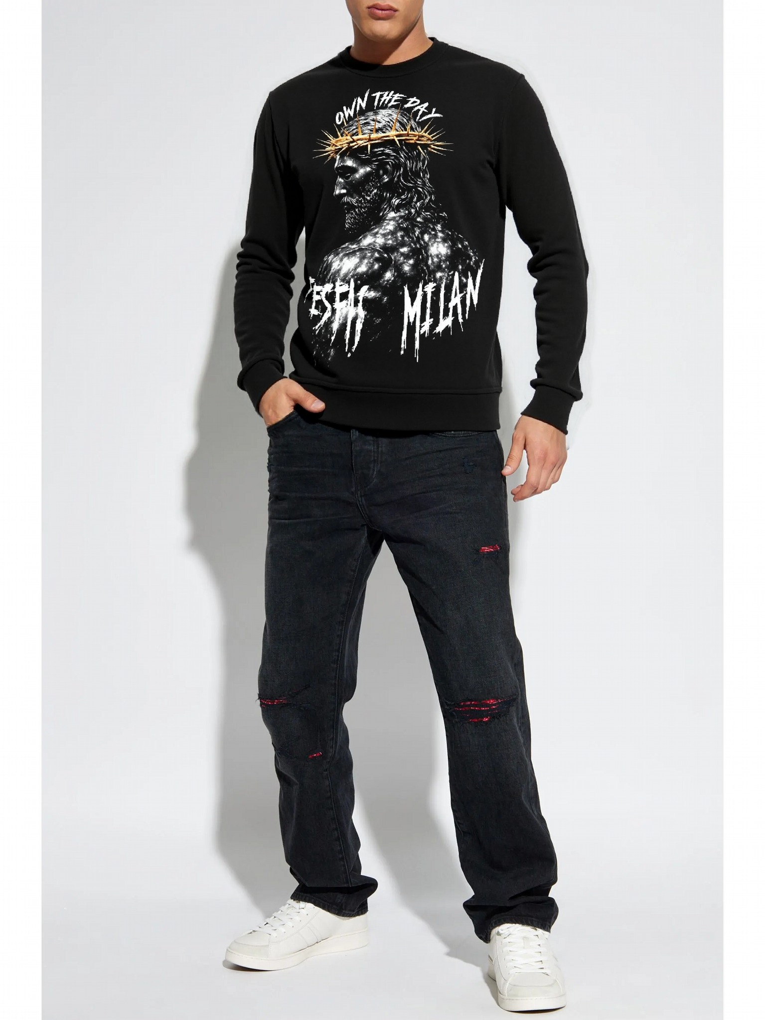 FesFas graphic-print Sweatshirt | Black