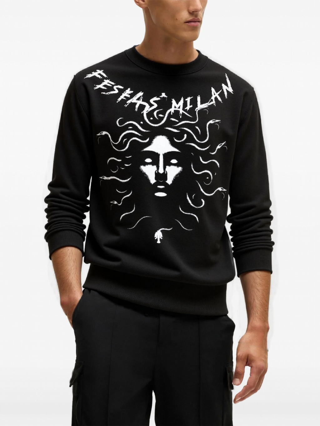 FesFas medusa-print Sweatshirt | Black