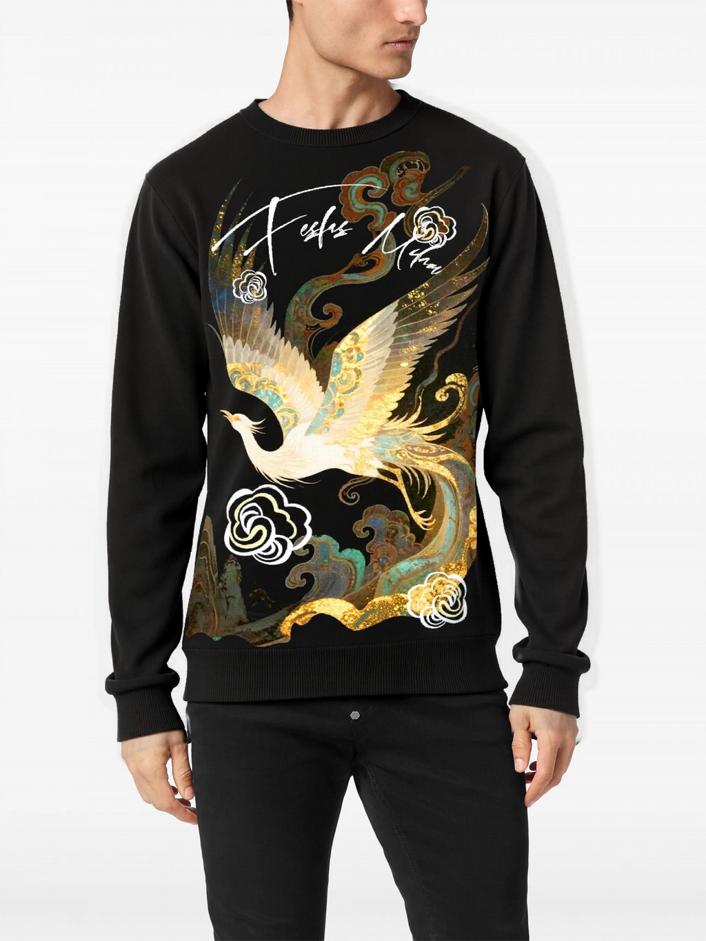 FesFas phoenix-print Sweatshirt | Black