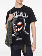 FesFas pumpkin mask-print T-shirt | Black