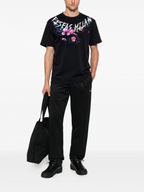 FesFas flowers-print T-shirt | Black