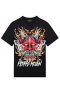 FesFas oni mask-print T-shirt | Black | Men
