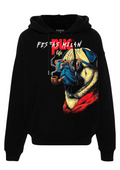 FesFas pug-print Hoodie | Black