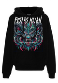 FesFas dragon-print Hoodie | Black