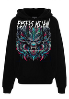 FesFas dragon-print Hoodie | Black