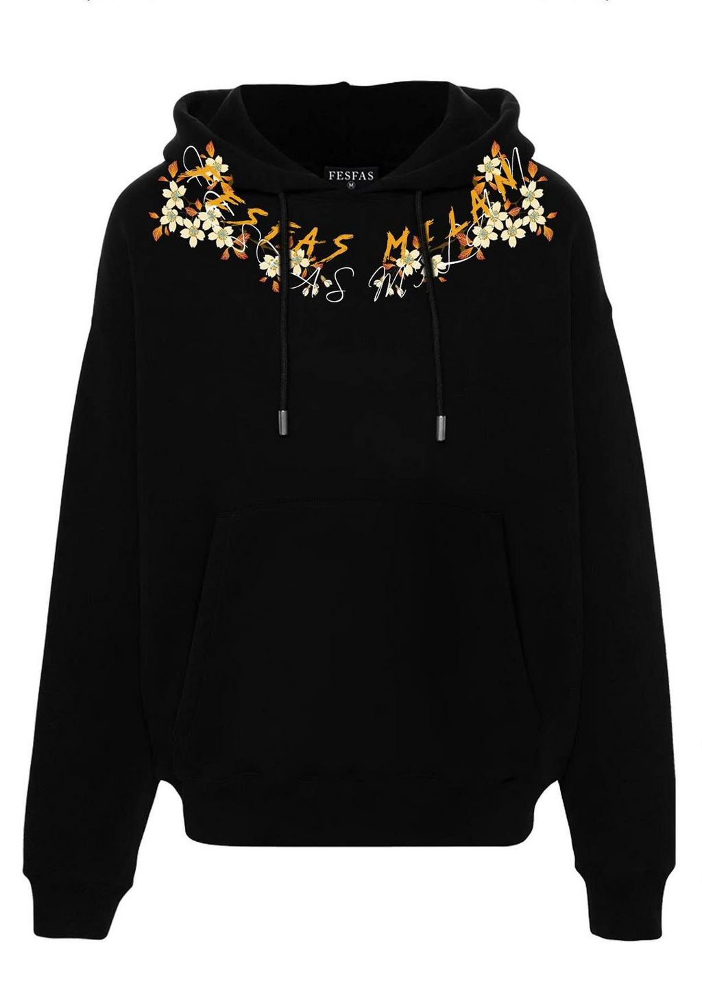 FesFas flowers-print Hoodie | Black