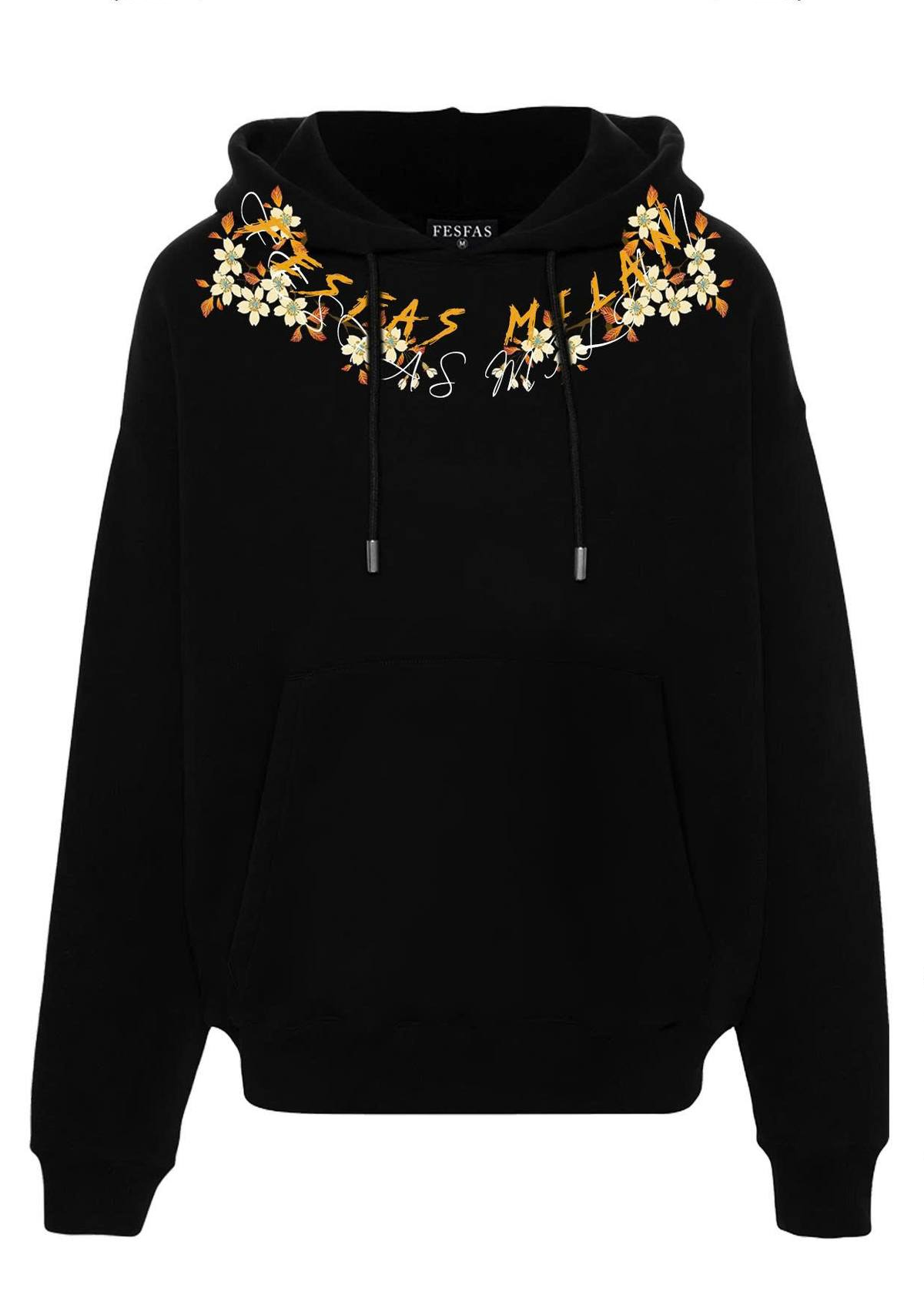 FesFas flowers-print Hoodie | Black