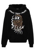 FesFas mask-print Hoodie | Black