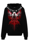 FesFas red eagle-print Hoodie | Black