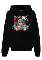 FesFas bear-print Hoodie | Black