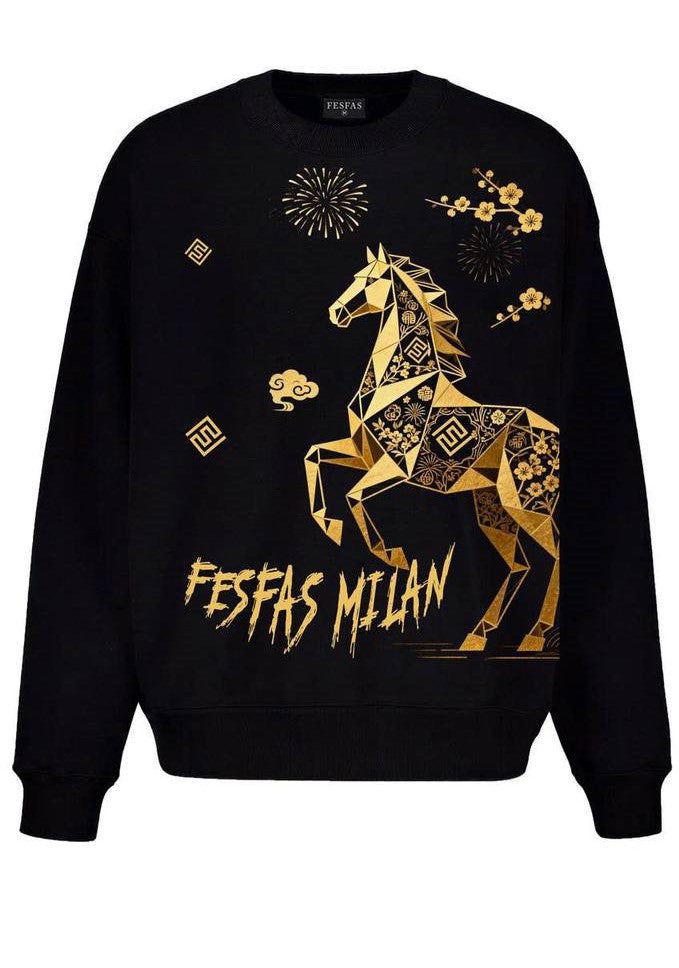 FesFas horse-print Sweatshirt | Black