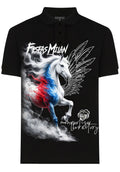 FesFas horse-print Polo Shirt | Men | Black