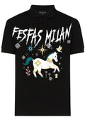 FesFas horse-print Polo Shirt | Men | Black