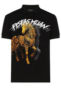 FesFas horse-print Polo Shirt | Men | Black