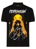 FesFas goddess-print Polo Shirt | Black