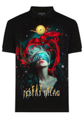 FesFas graphic-print Polo Shirt | Black