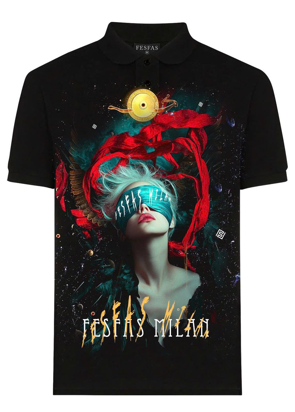 FesFas graphic-print Polo Shirt | Black