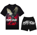FesFas parrot-print T-shirt Set | Black