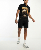 FesFas sparta-print Polo Set | Black