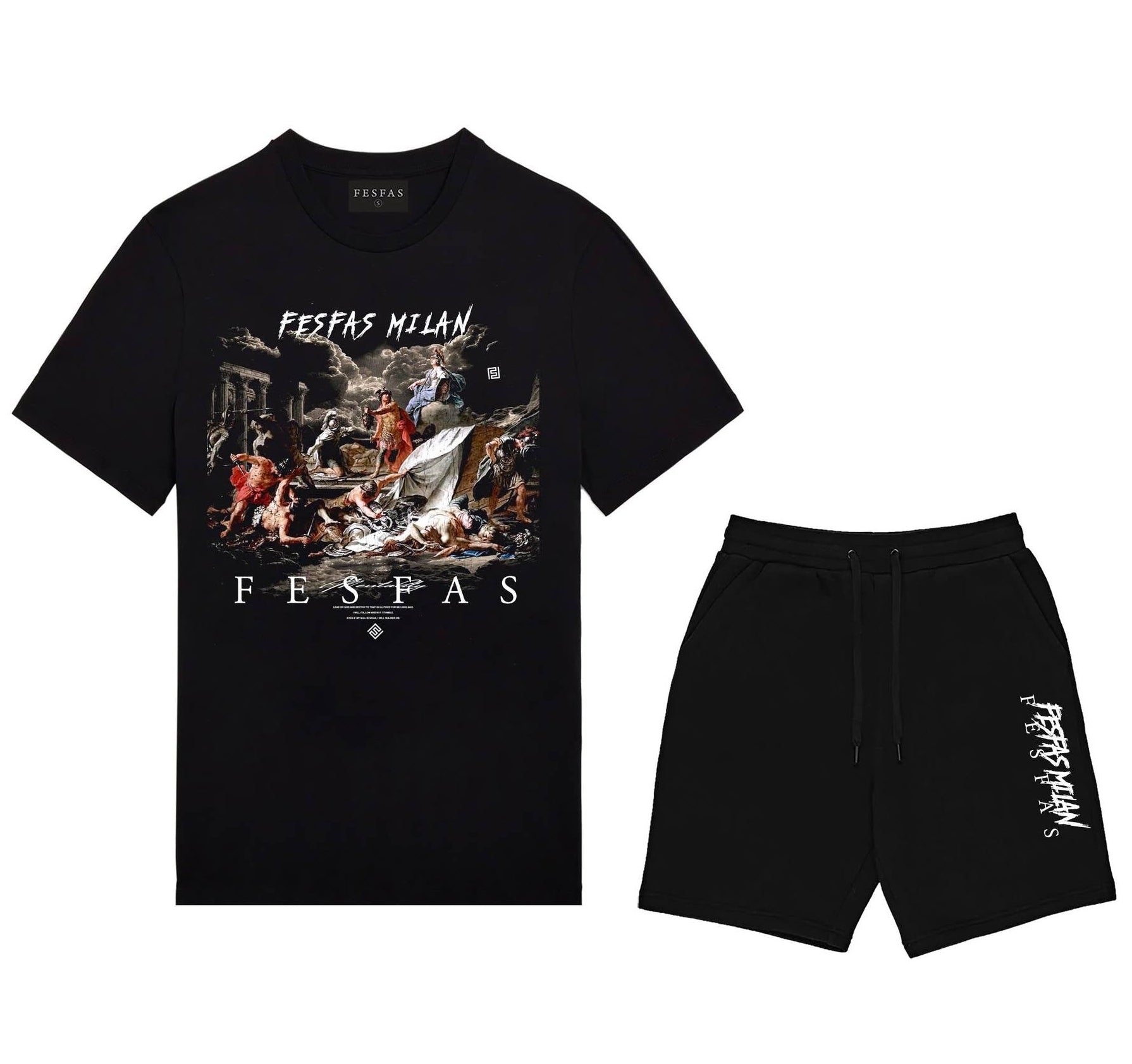 FesFas graphic-print T-shirt Set | Black
