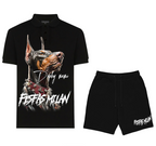 FesFas doberman-print Polo Set | Black