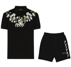 FesFas flowers-print Polo Set | Black