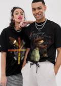 FesFas friendship-print T-shirt | Black