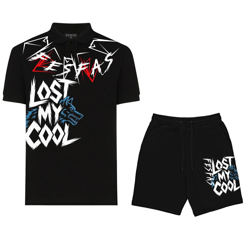 FesFas graphic-print Polo Set | Black