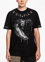 FesFas crocodile jaw-print T-shirt | Black | Men