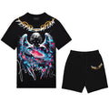 FesFas angel wings-print T-shirt Set | Black