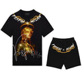 FesFas female fighter-print T-shirt Set | Black | Men
