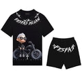 FesFas cool boy-print T-shirt Set | Black