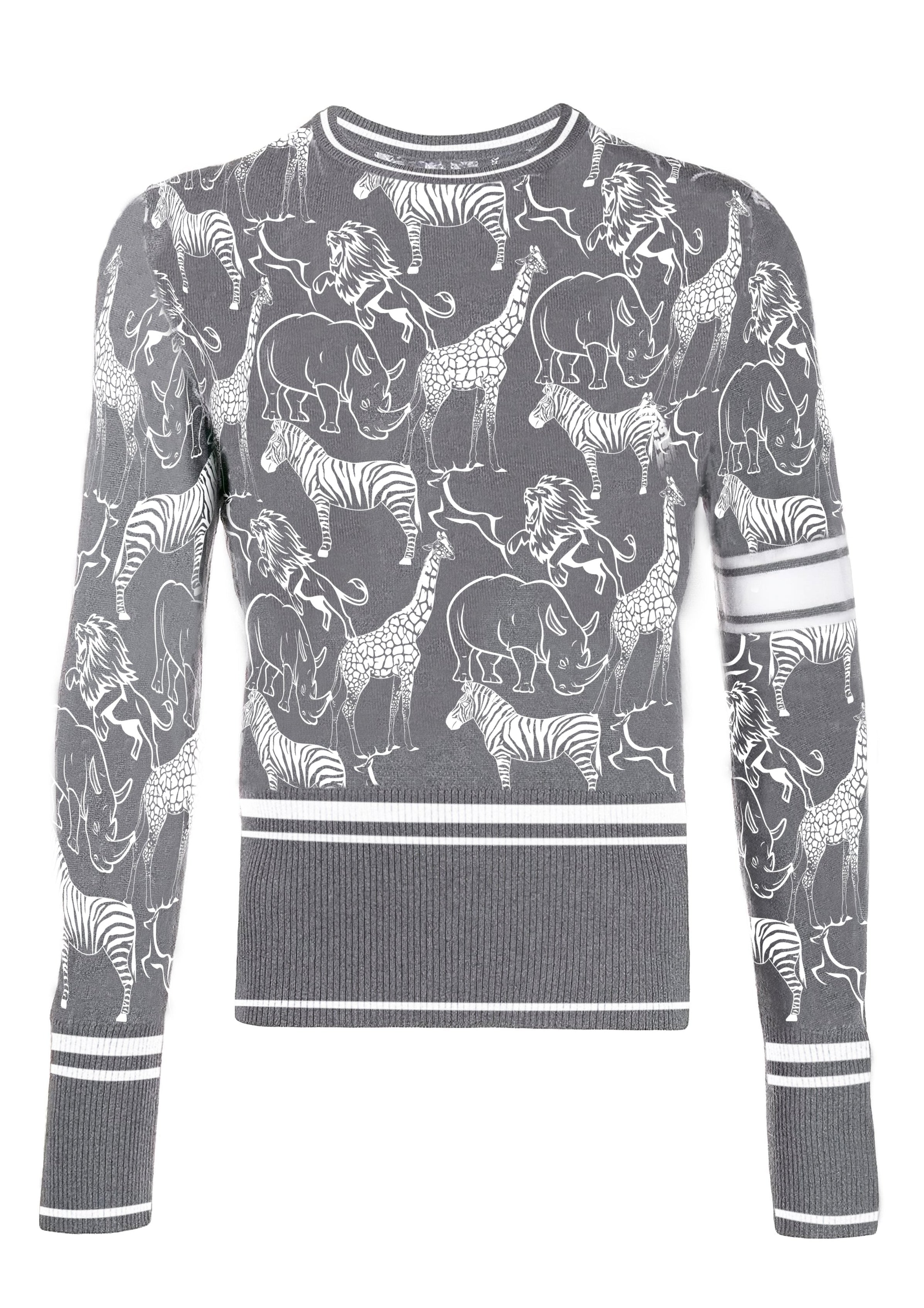 FesFas animals knitted jumper | Grey