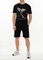 FesFas Peace-print T-shirt | Black