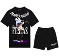 FesFas cartoon-print T-shirt Set | Black | Men